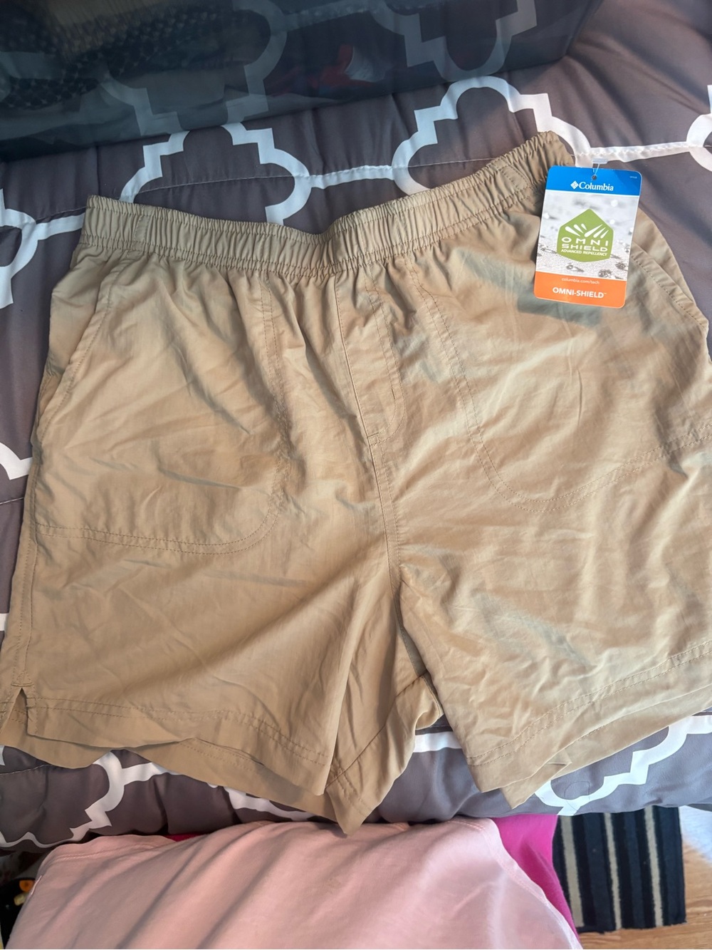 Columbia Women's Omni-Shield Tan Athletic Shorts